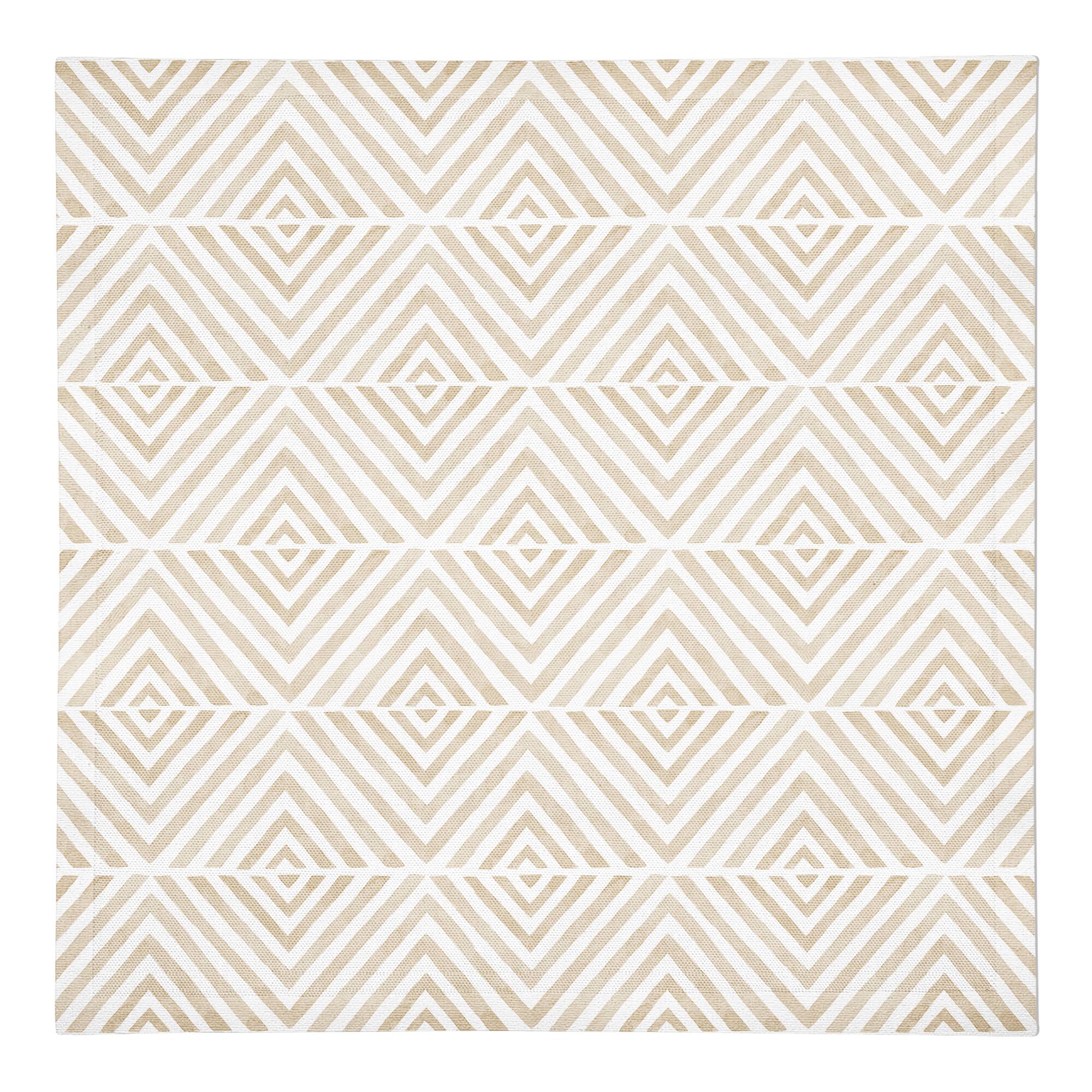 Cream Diamond Pattern Cotton Twill Napkin